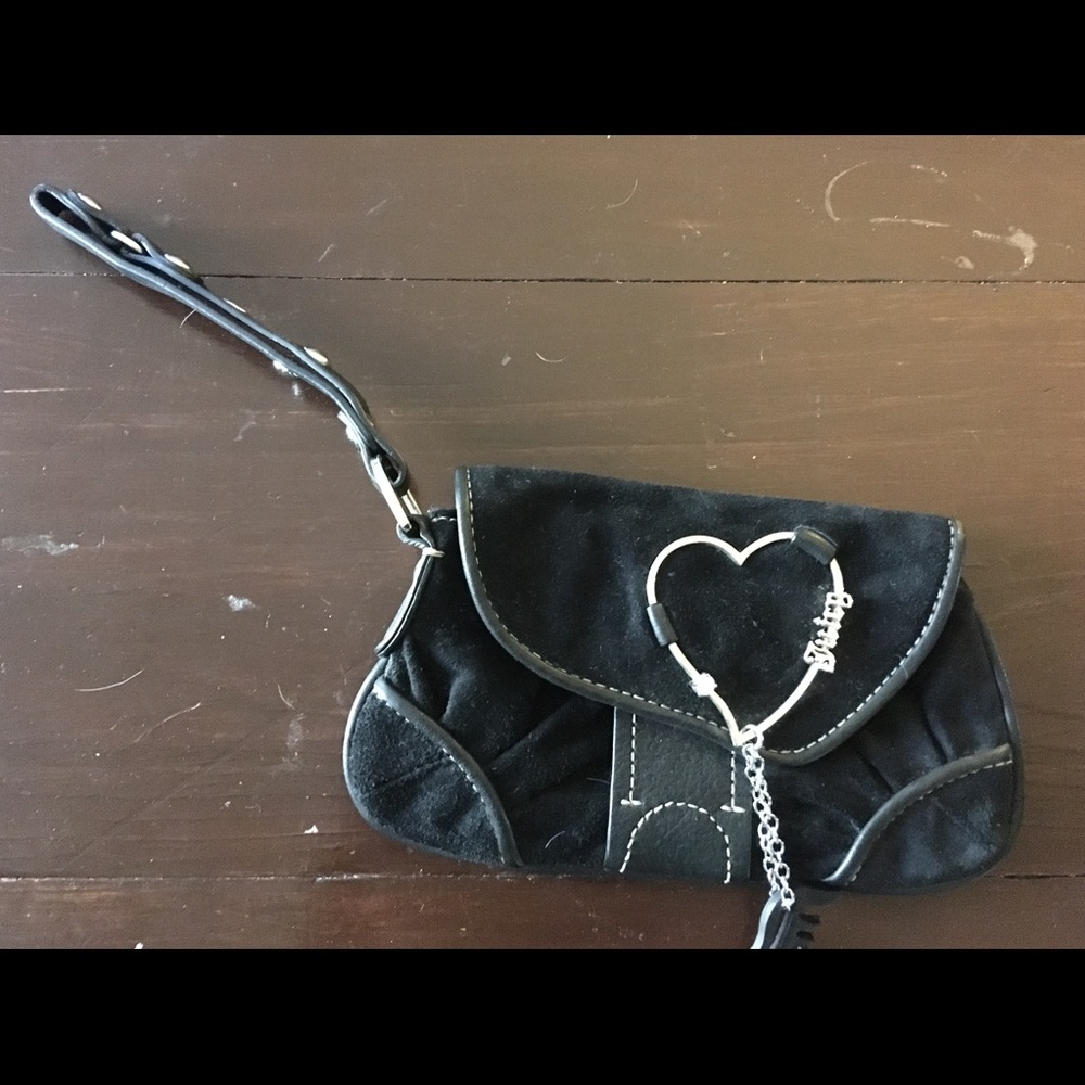 Juicy Couture suede wristlet